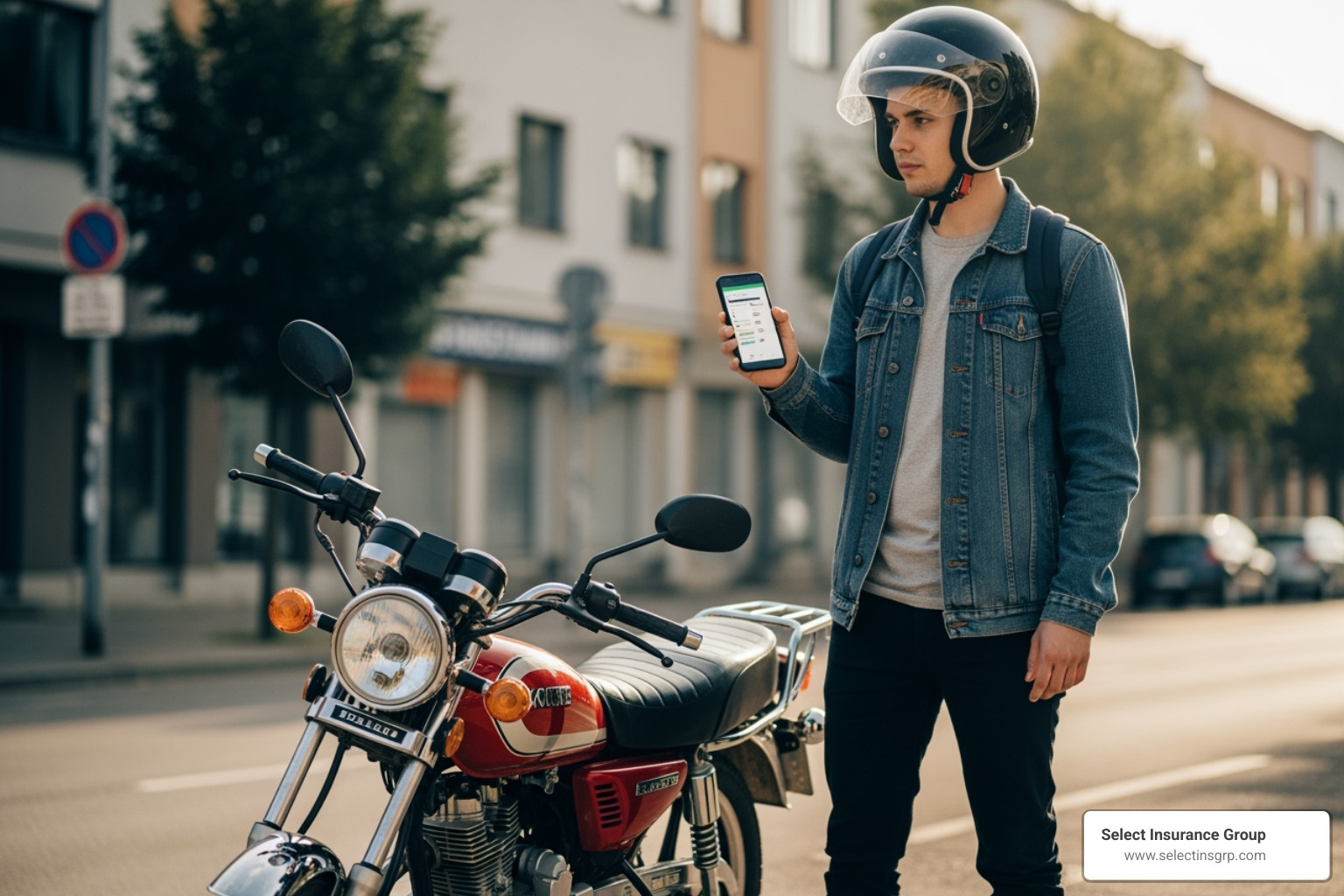 document with magnifying glass over the words Liability and Comprehensive - cheapest motorcycle insurance
