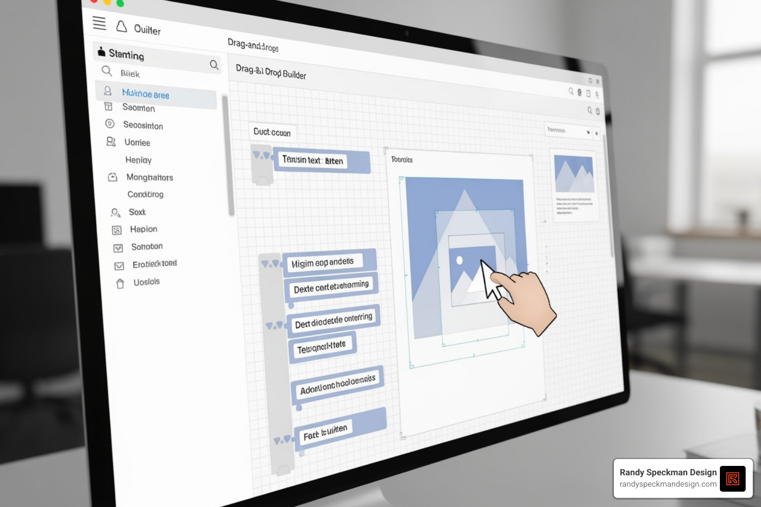 clean, user-friendly drag-and-drop website editor interface - Best Websites Small Business