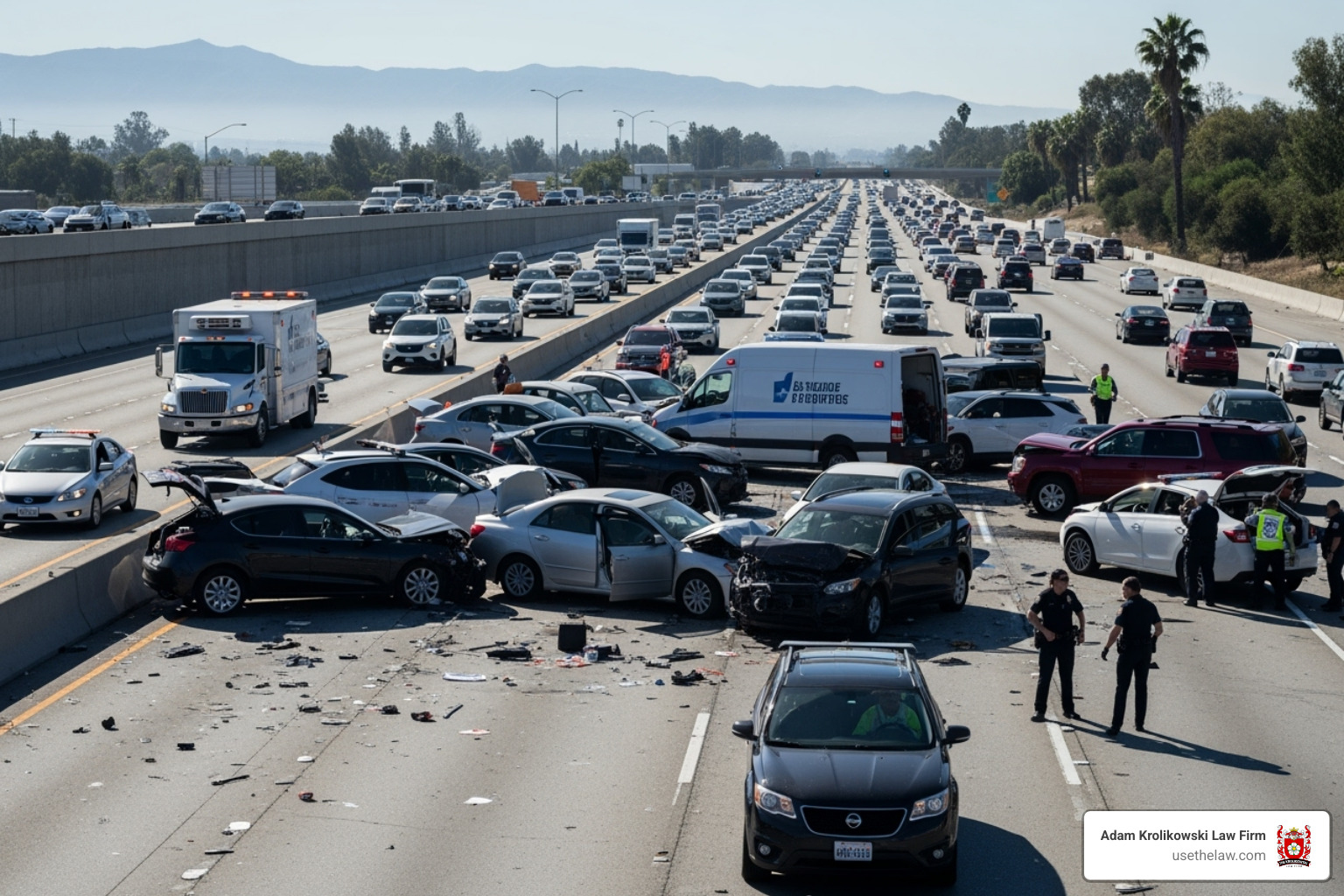multi-car accident on a California freeway - oc injury lawyer multi-car accident on a California freeway - oc injury lawyer