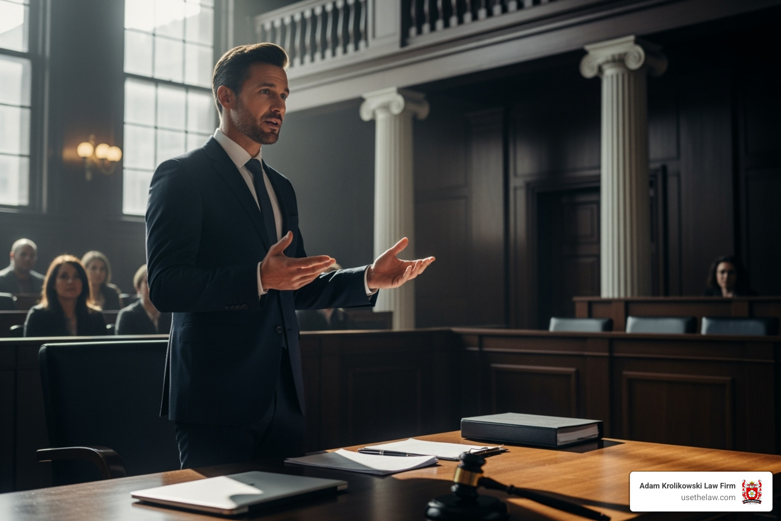 lawyer confidently speaking in a courtroom - oc injury lawyer lawyer confidently speaking in a courtroom - oc injury lawyer