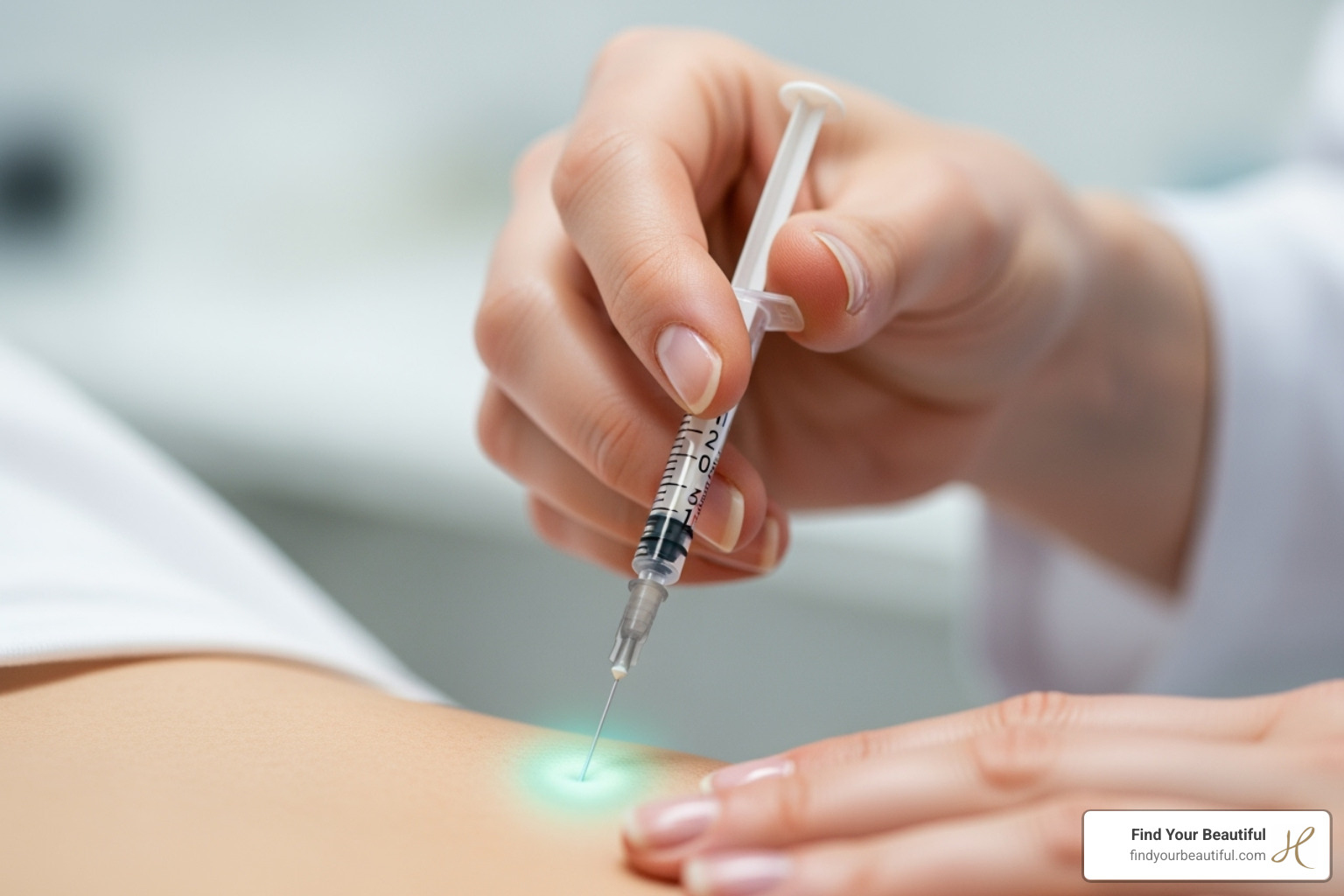 image illustrating the concept of local anesthesia targeting a specific body area - awake plastic surgery near me