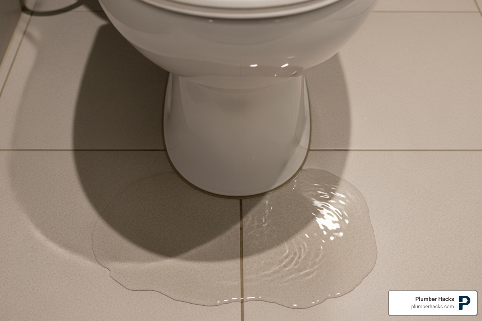 water puddle at the base of a toilet - Toilet repair Columbus