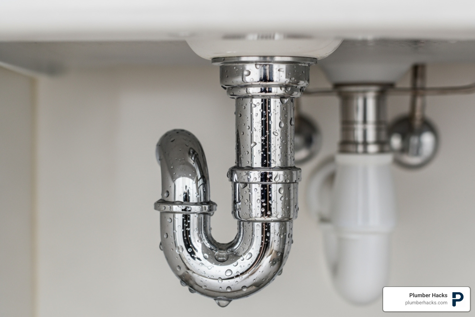 P-trap under a sink - plumbing guides