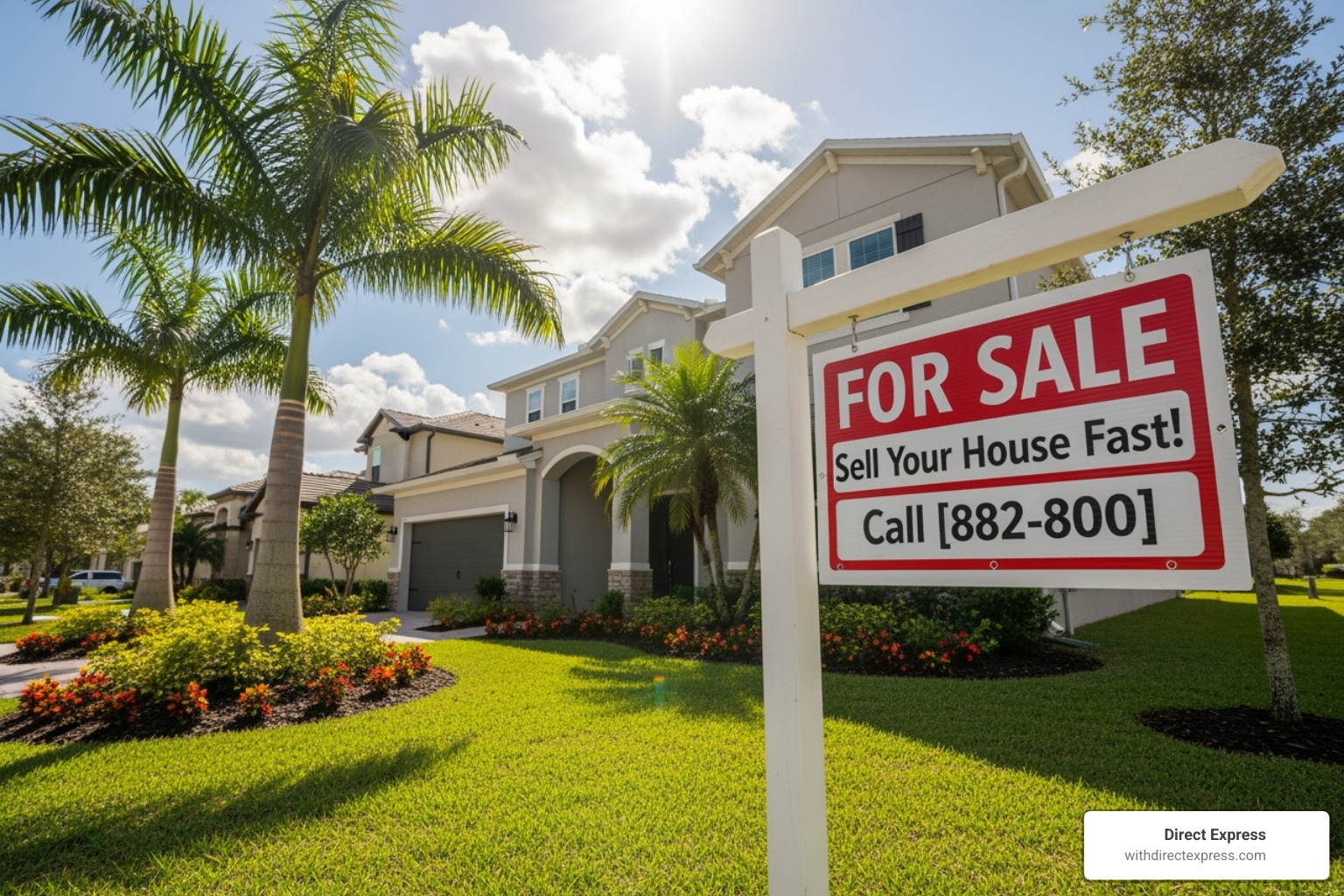 person smiling while reading positive reviews on a laptop - sell my house fast tampa