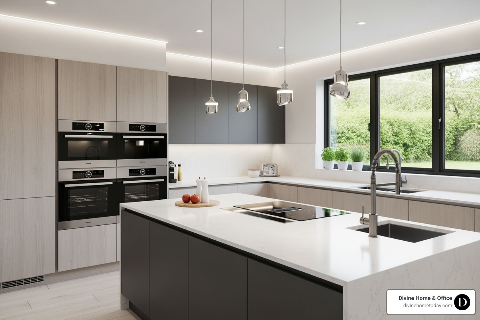 photorealistic 3D rendering of a kitchen design - denver residential interior design services photorealistic 3D rendering of a kitchen design - denver residential interior design services