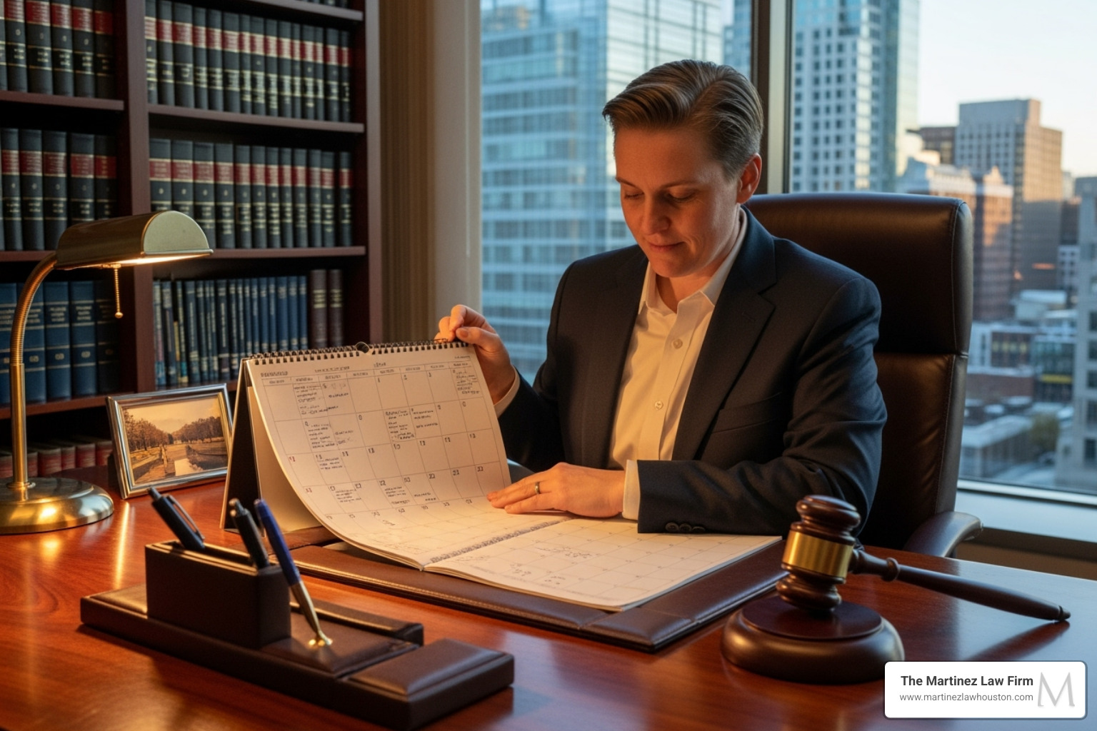 person reviewing calendar with gavel - how long is dui probation