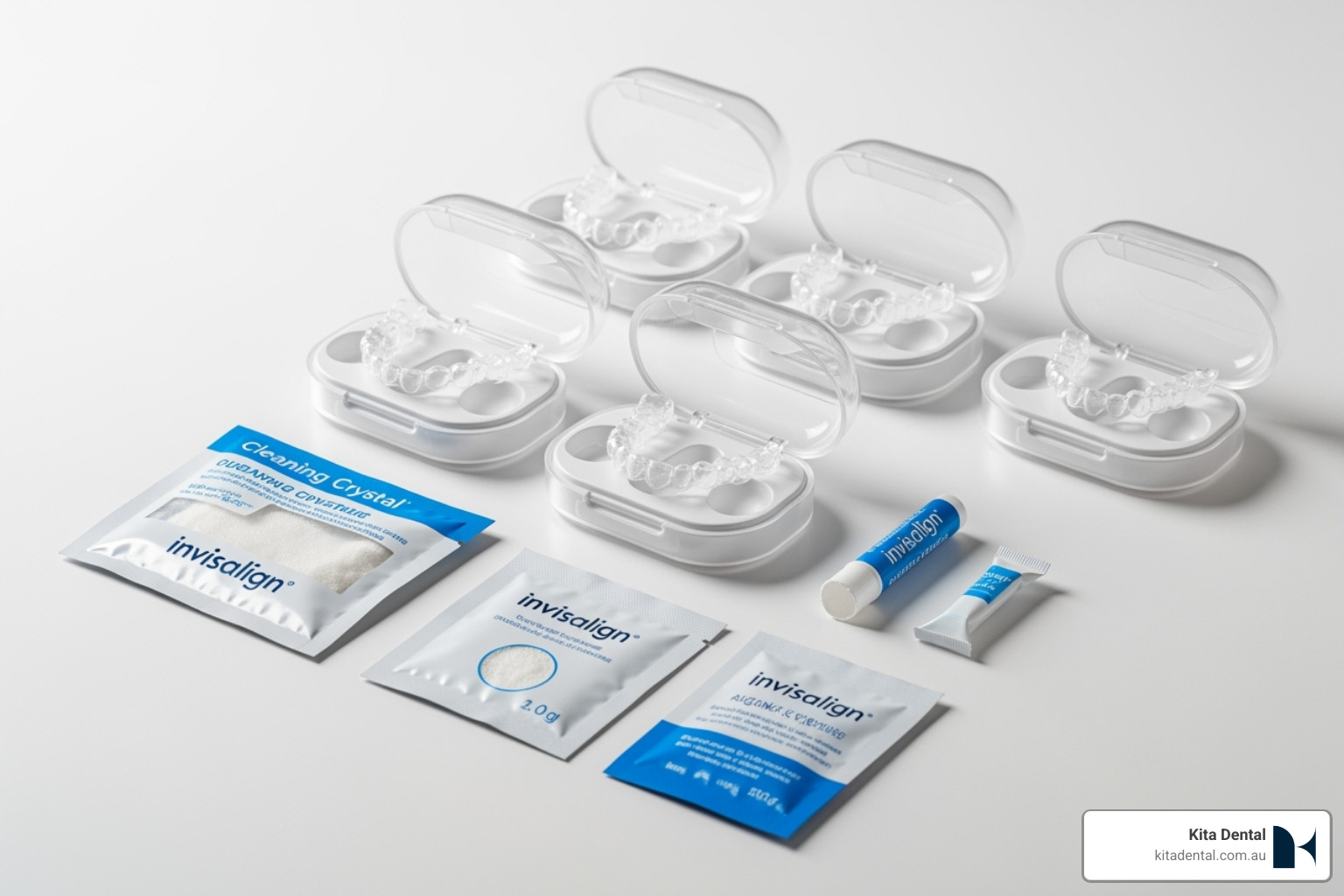 complete Invisalign kit including aligner cases and cleaning crystals - invisalign price sydney complete Invisalign kit including aligner cases and cleaning crystals - invisalign price sydney