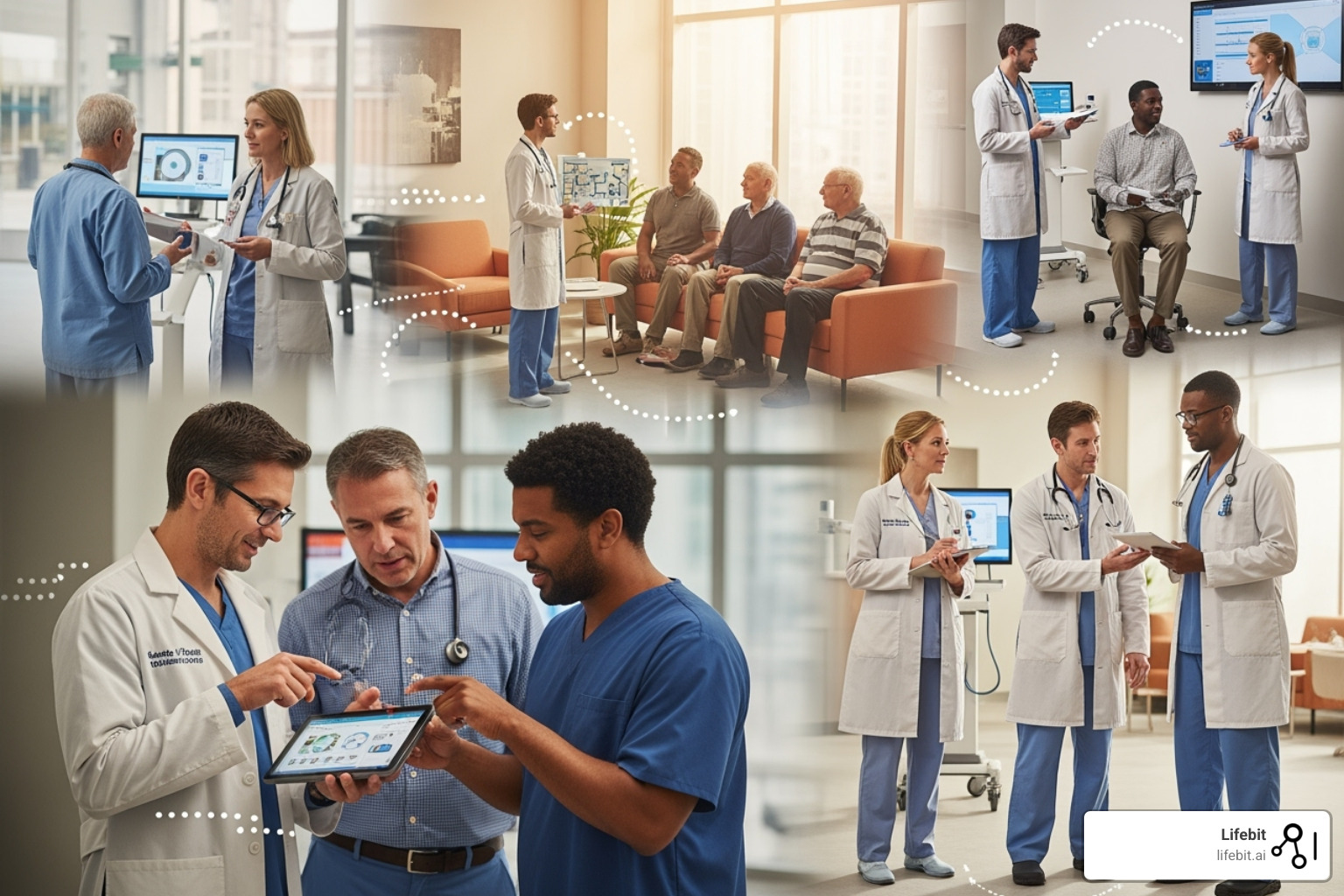 Image illustrating the collaborative cycle between researchers, clinicians, and patients. - clinical data portal Image illustrating the collaborative cycle between researchers, clinicians, and patients. - clinical data portal