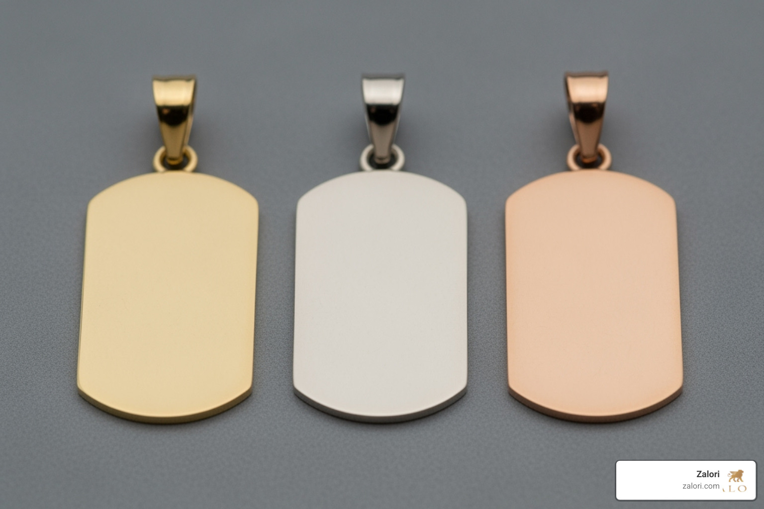 Color difference between yellow, white, and rose gold pendants - gold pendant for men Color difference between yellow, white, and rose gold pendants - gold pendant for men