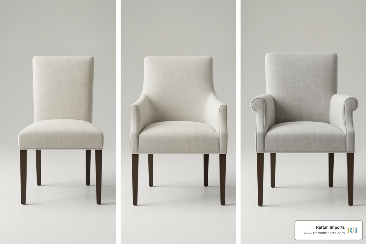 Evolution of Parsons chairs from armless to armed designs - parsons chair with arms