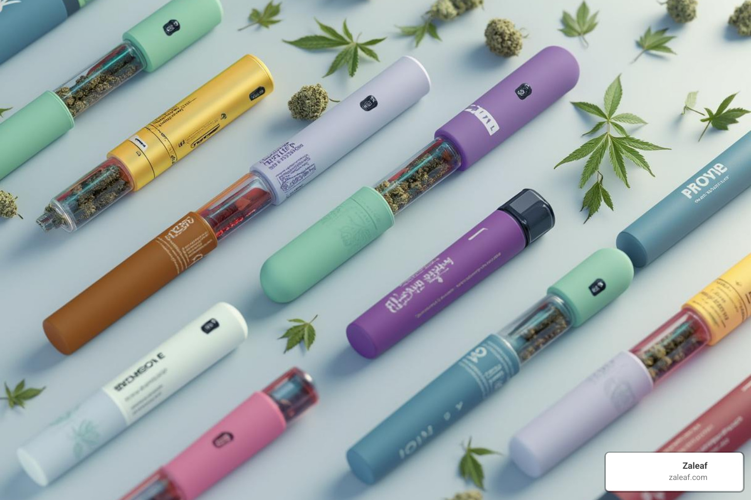Image of various legal, hemp-derived disposable vapes - no id vape Image of various legal, hemp-derived disposable vapes - no id vape