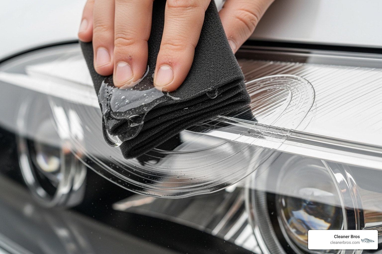 UV sealant application - head light restoration