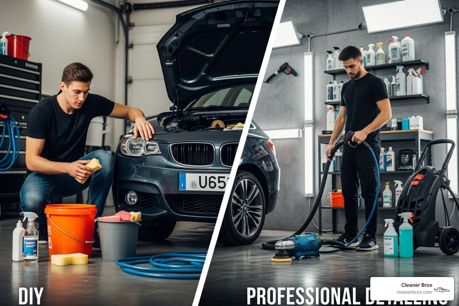 DIY vs Professional car detailing - head light restoration