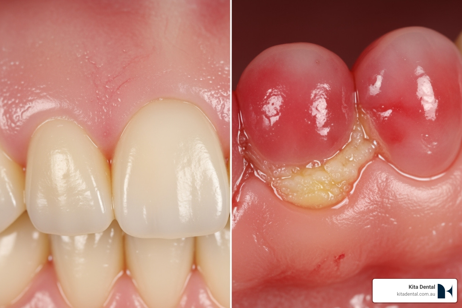 showing the difference between a healthy healing graft and one with signs of infection - gingival graft recovery time showing the difference between a healthy healing graft and one with signs of infection - gingival graft recovery time