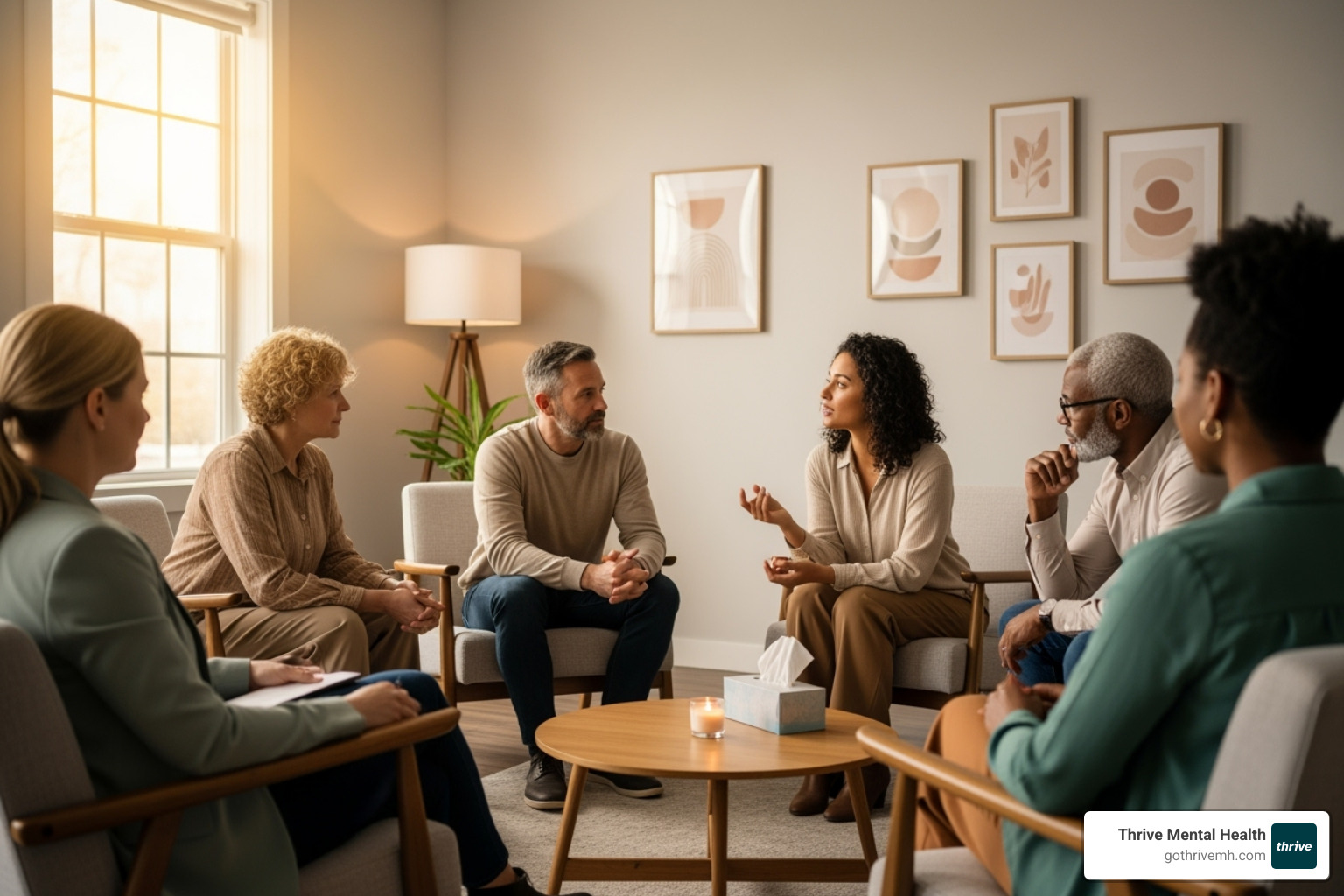 Diverse group in a supportive therapy setting - what is cognitive behavioral therapy Diverse group in a supportive therapy setting - what is cognitive behavioral therapy