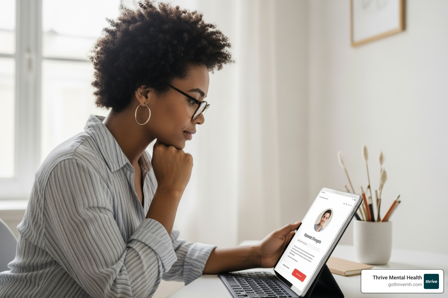 person looking at therapist profile - autism counseling for adults person looking at therapist profile - autism counseling for adults