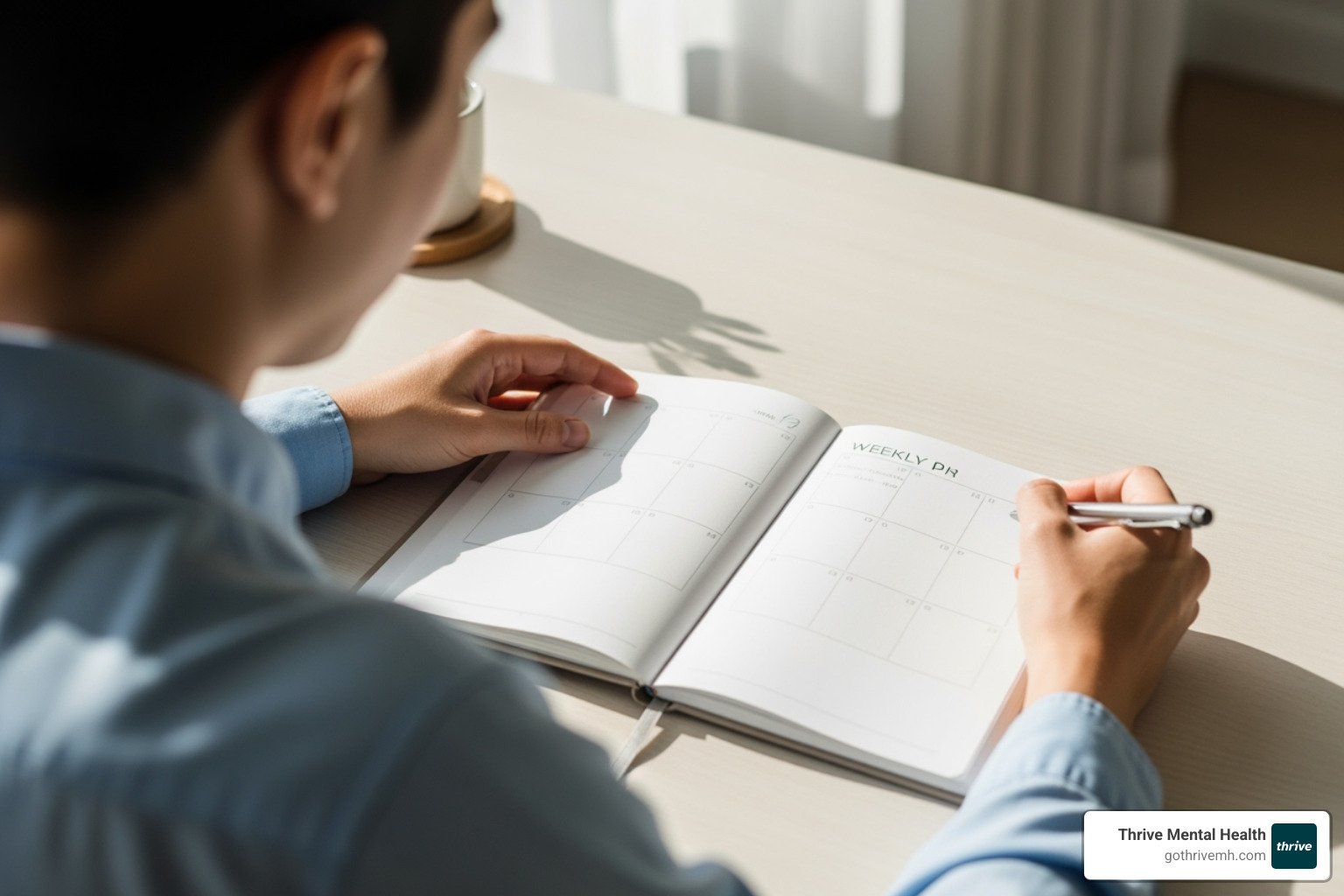 Sample IOP weekly schedule. Alt text: "What is an intensive outpatient program for mental health? Example IOP schedule." - what is an intensive outpatient program for mental health