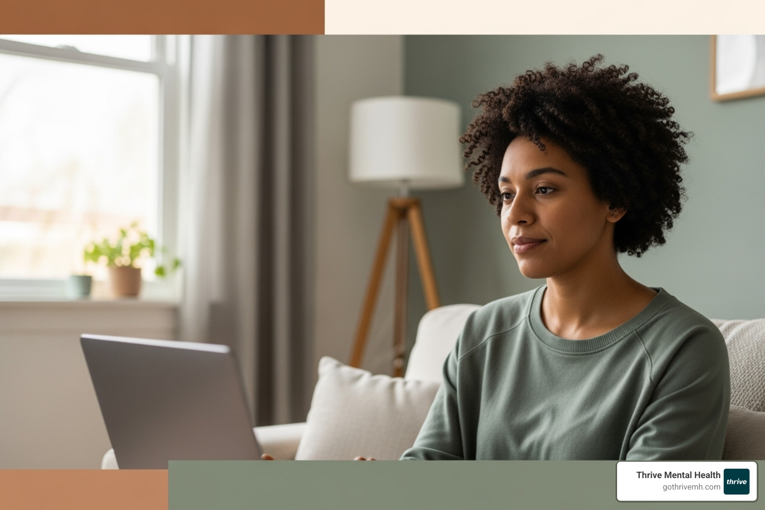 Person in virtual therapy at home. Alt text: "Virtual intensive outpatient program for mental health." - what is an intensive outpatient program for mental health