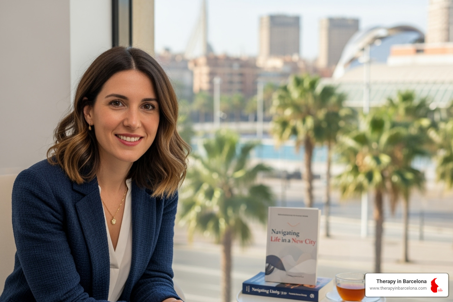 a person on a laptop, browsing a clean and professional-looking therapist directory - English speaking therapist Valencia