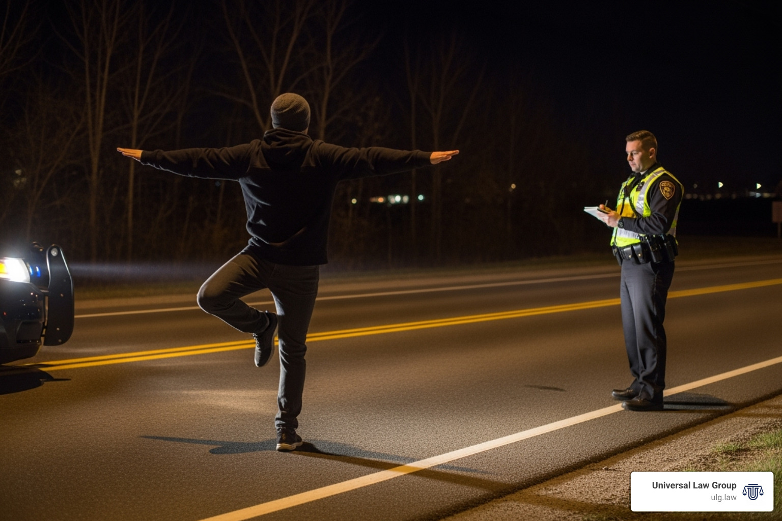 person performing the one-leg stand field sobriety test - DWI defense strategies person performing the one-leg stand field sobriety test - DWI defense strategies