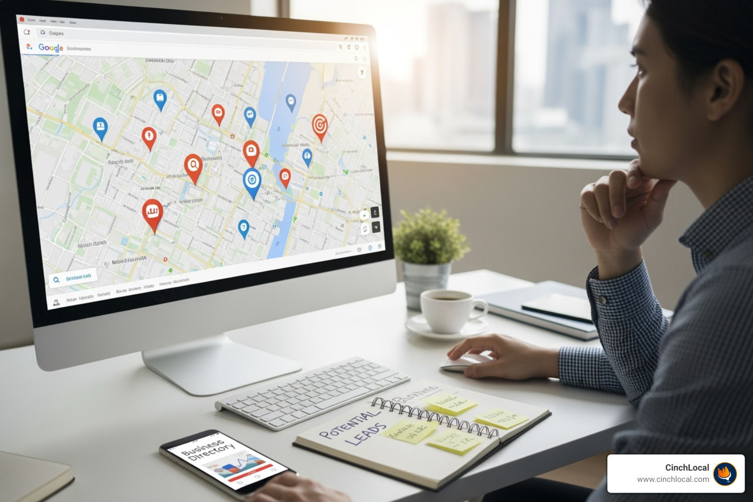 Google Maps Map Pack showing top roofing companies - Google Maps leads