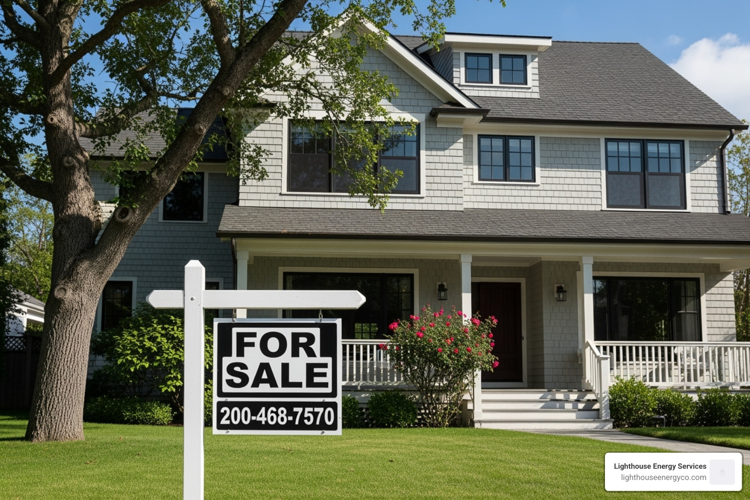 For Sale sign in front of an older home - knob and tube wiring