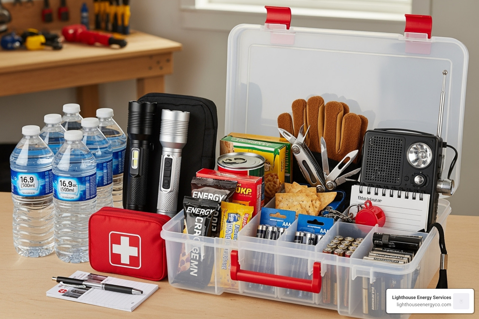 well-organized emergency kit - Emergency power restoration