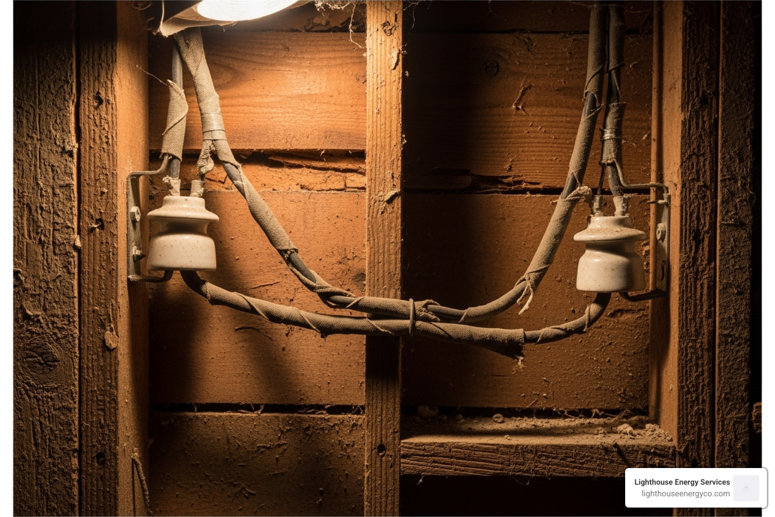 outdated knob and tube wiring - electrical home safety check