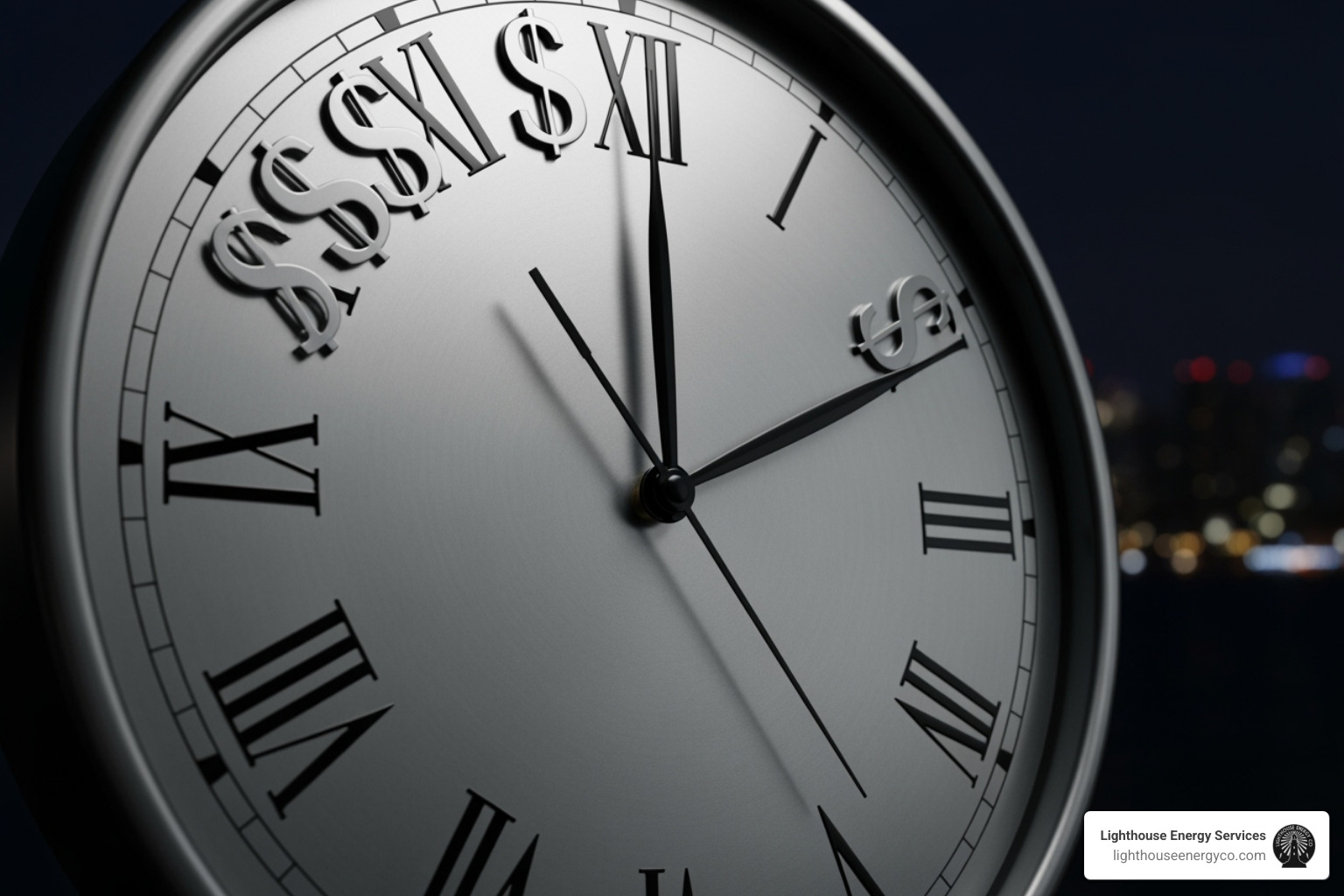 clock with dollar signs indicating after-hours pricing - emergency electrician cost