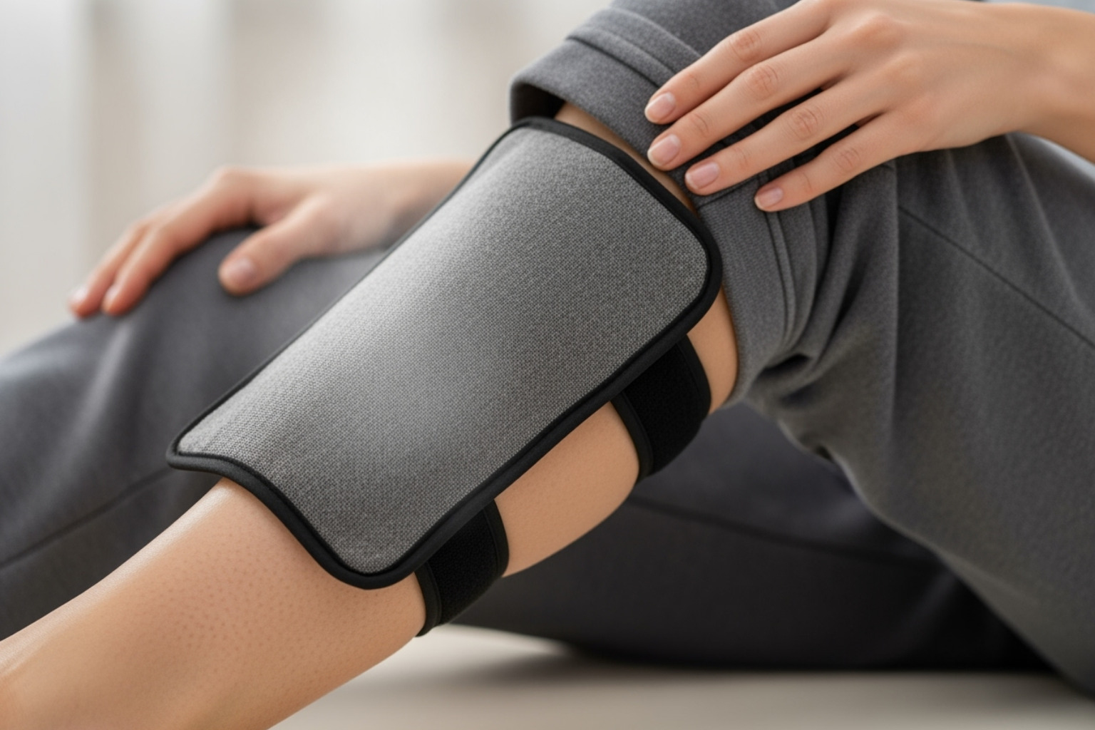 heating pad on a calf muscle - charley horse in calf relief heating pad on a calf muscle - charley horse in calf relief