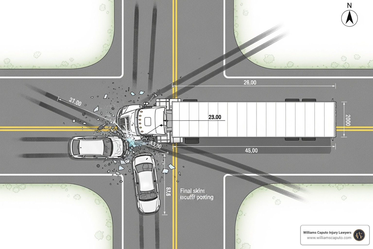 accident reconstruction diagram - el paso truck accident lawsuit