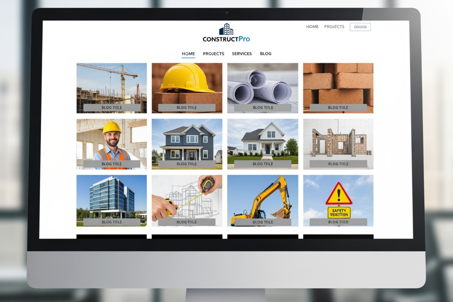 A construction company's blog page with helpful article titles. - construction website content A construction company's blog page with helpful article titles. - construction website content
