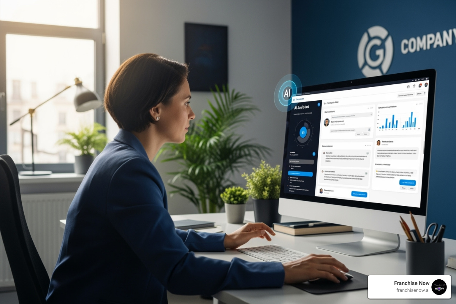 sales rep collaborating with an AI assistant on a screen - AI driven sales automation sales rep collaborating with an AI assistant on a screen - AI driven sales automation