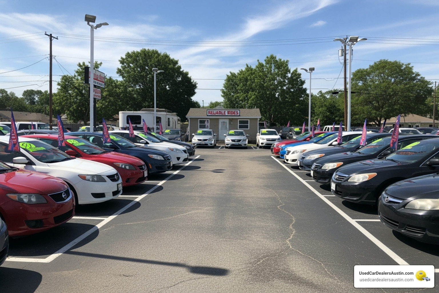 Local used car lot with a variety of vehicles - cheap cars under 8000 near me