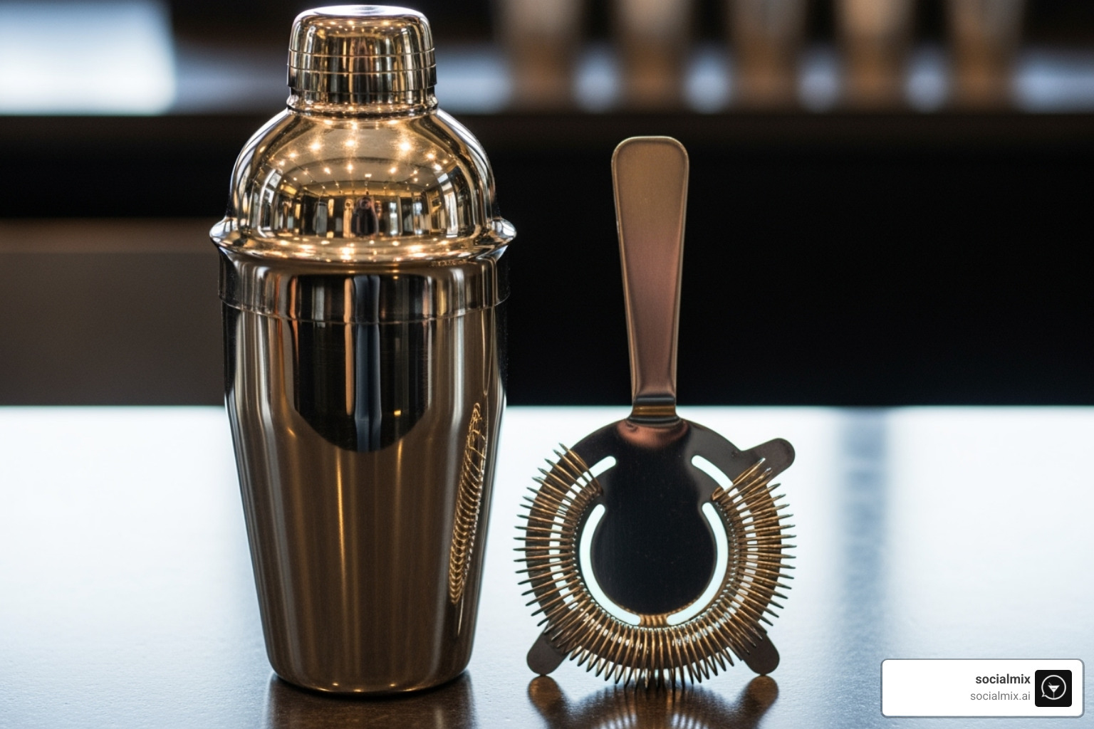 Boston Shaker with Strainer - cocktail shaker for beginners Boston Shaker with Strainer - cocktail shaker for beginners