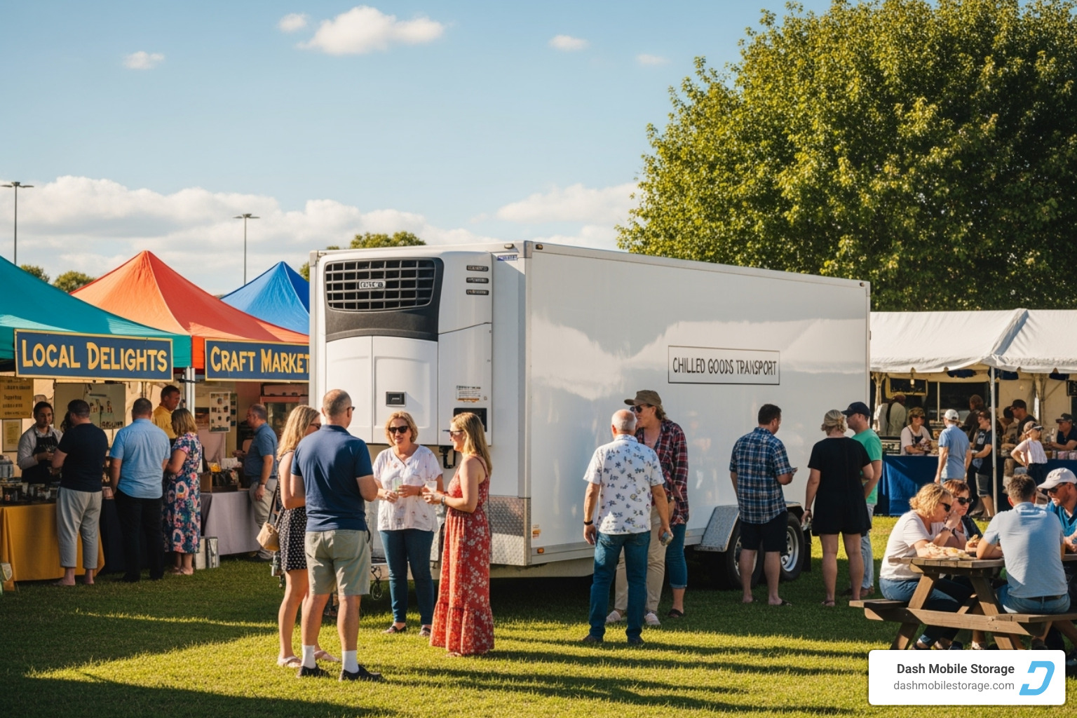 refrigerated trailer at outdoor event - refrigerated trailer rental refrigerated trailer at outdoor event - refrigerated trailer rental