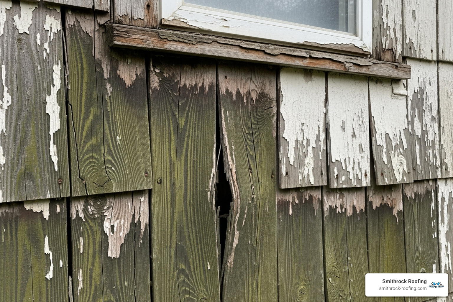 siding with clear signs of rot and warping - siding contractors