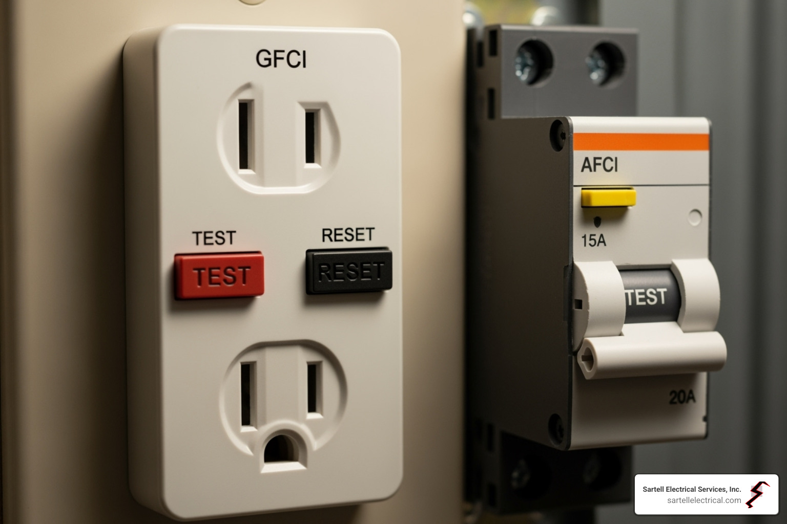 GFCI outlet and an AFCI circuit breaker - Building electrical wiring