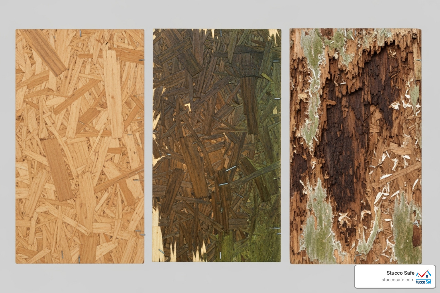 chart illustrating moisture percentage levels and what they signify for wood sheathing - stucco inspection report sample