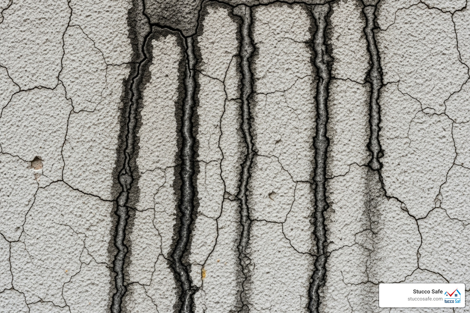 close-up of stucco cracks and staining - stucco inspection King of Prussia close-up of stucco cracks and staining - stucco inspection King of Prussia