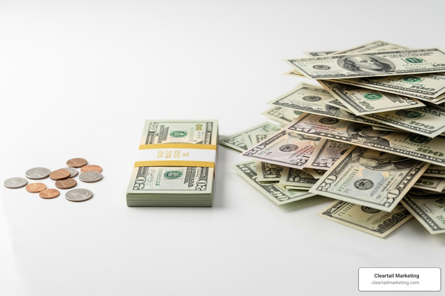 pricing table for different business sizes, showing monthly retainers, project-based fees, and one-time costs - online reputation management pricing