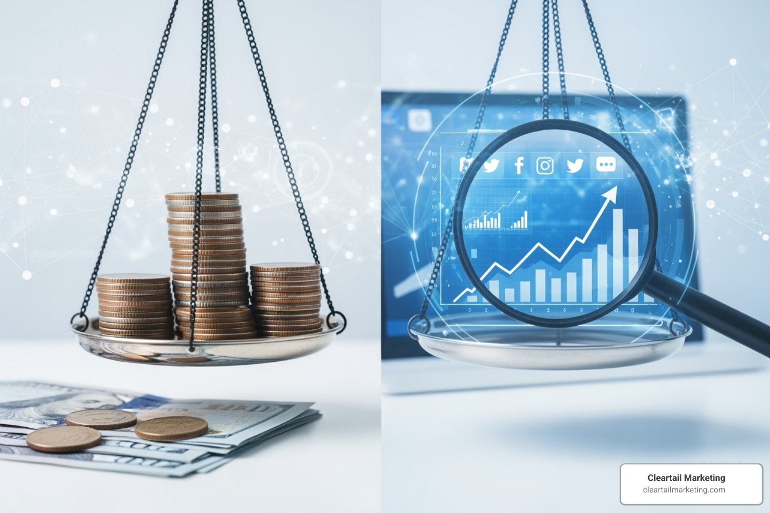 flowchart showing factors like 'Severity of Issues', 'Business Size', and 'Service Scope' leading to 'Final Price' - online reputation management pricing