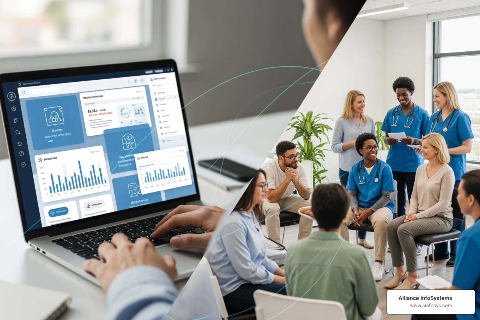 Government building facades with logos for SAMHSA and ONC superimposed - Behavioral health IT