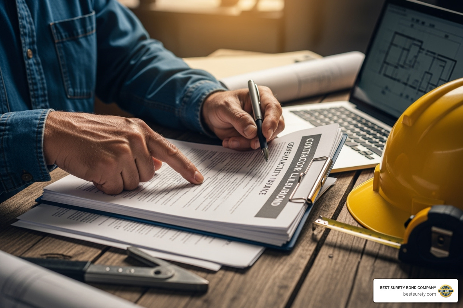 sample contract surety bond document - contractor bonds and insurance