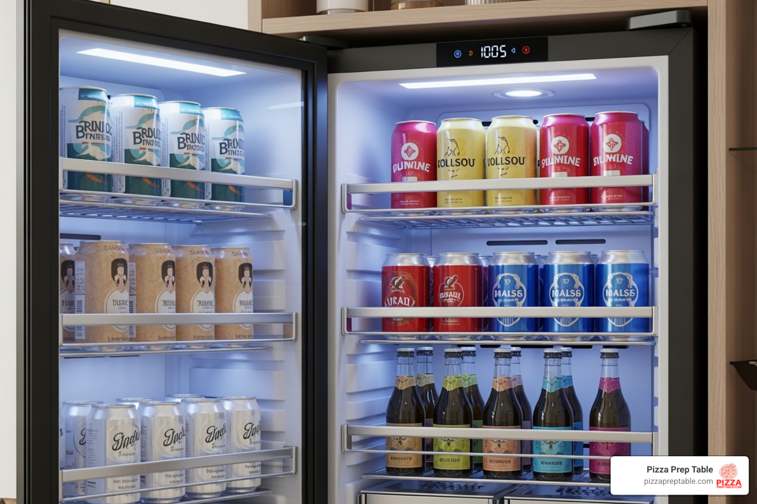 beverage cooler - mini fridge with glass door