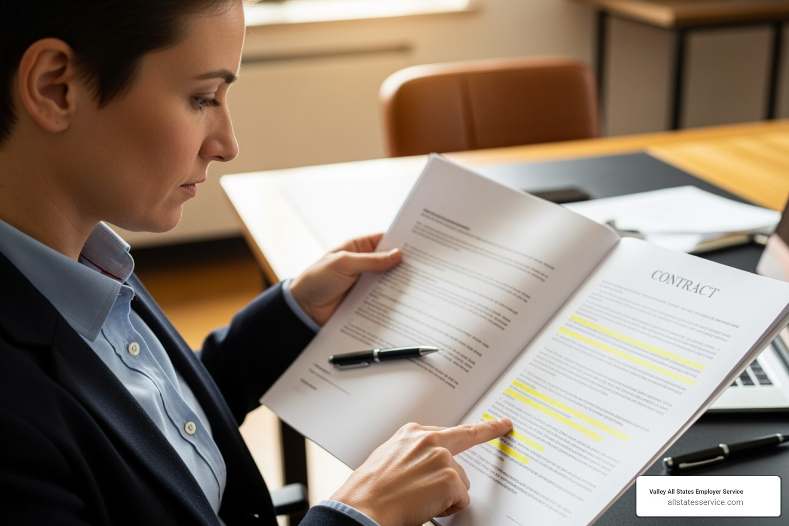 person carefully reviewing a contract or service agreement - reduce hr compliance risk by outsourcing person carefully reviewing a contract or service agreement - reduce hr compliance risk by outsourcing