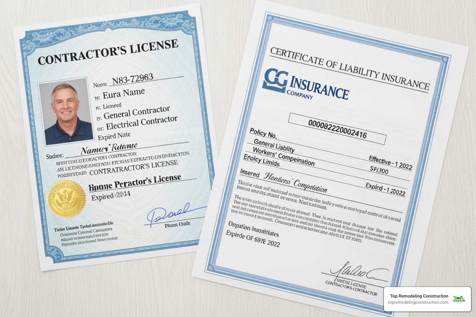 contractor license and insurance certificate - tk remodeling & roofing contractor license and insurance certificate - tk remodeling & roofing