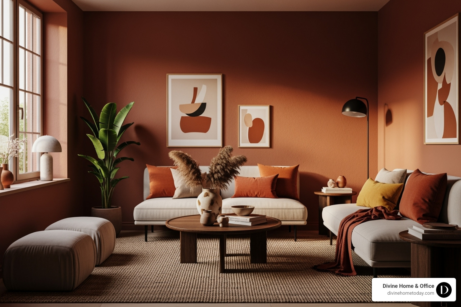 a color-drenched room in a deep, earthy terracotta or forest green - new decorating trends 2025 a color-drenched room in a deep, earthy terracotta or forest green - new decorating trends 2025
