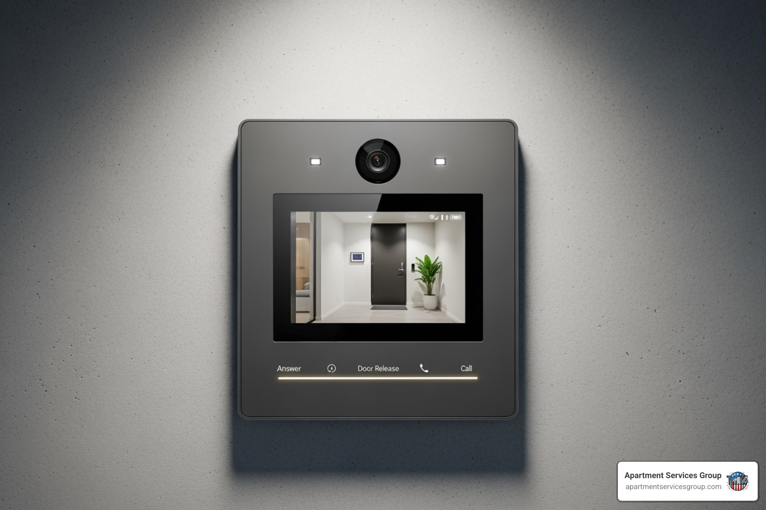 sleek wall-mounted video intercom system - property access solutions