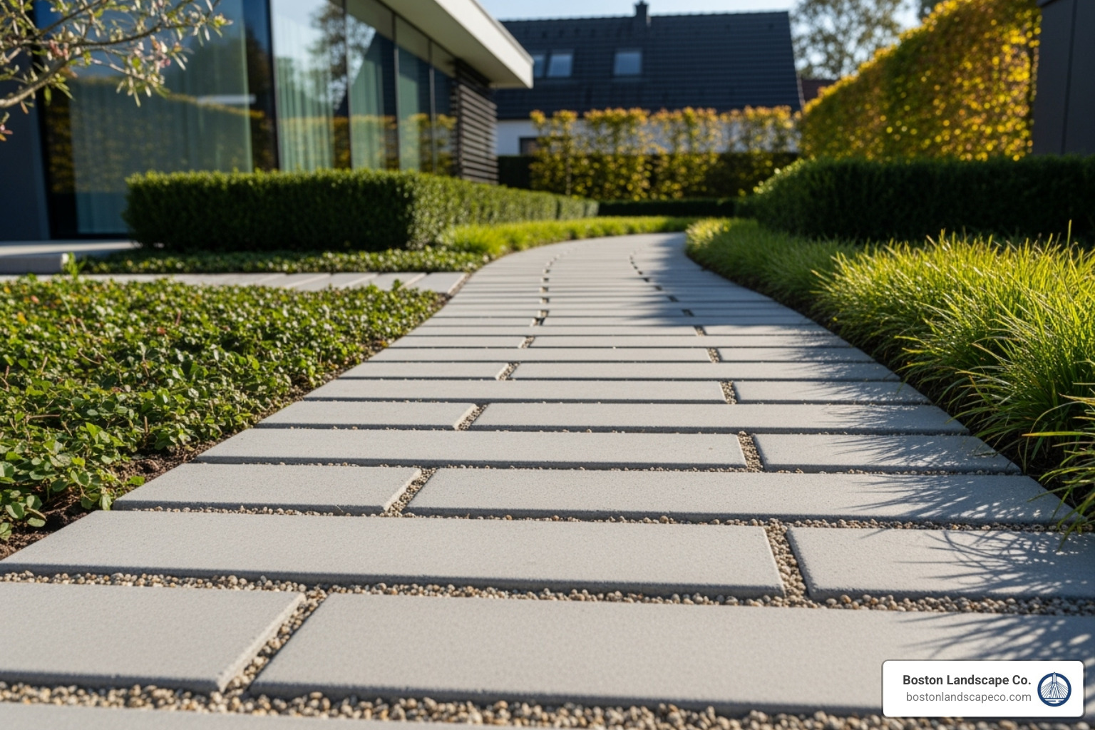 modern permeable paver walkway with visible gaps for water - Walkway drainage solutions modern permeable paver walkway with visible gaps for water - Walkway drainage solutions